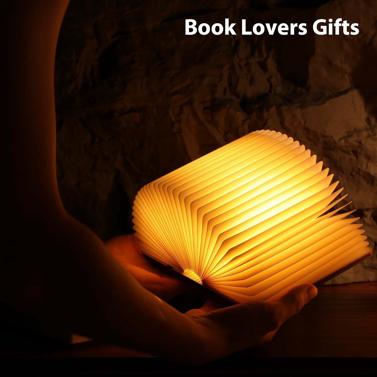 Leeslampje voor boek - Walnoot - Oplaadbaar magnetisch opvouwbaar LED-licht - Draagbaar en met afstandsbediening — cadeau in Gadgets - foto 8