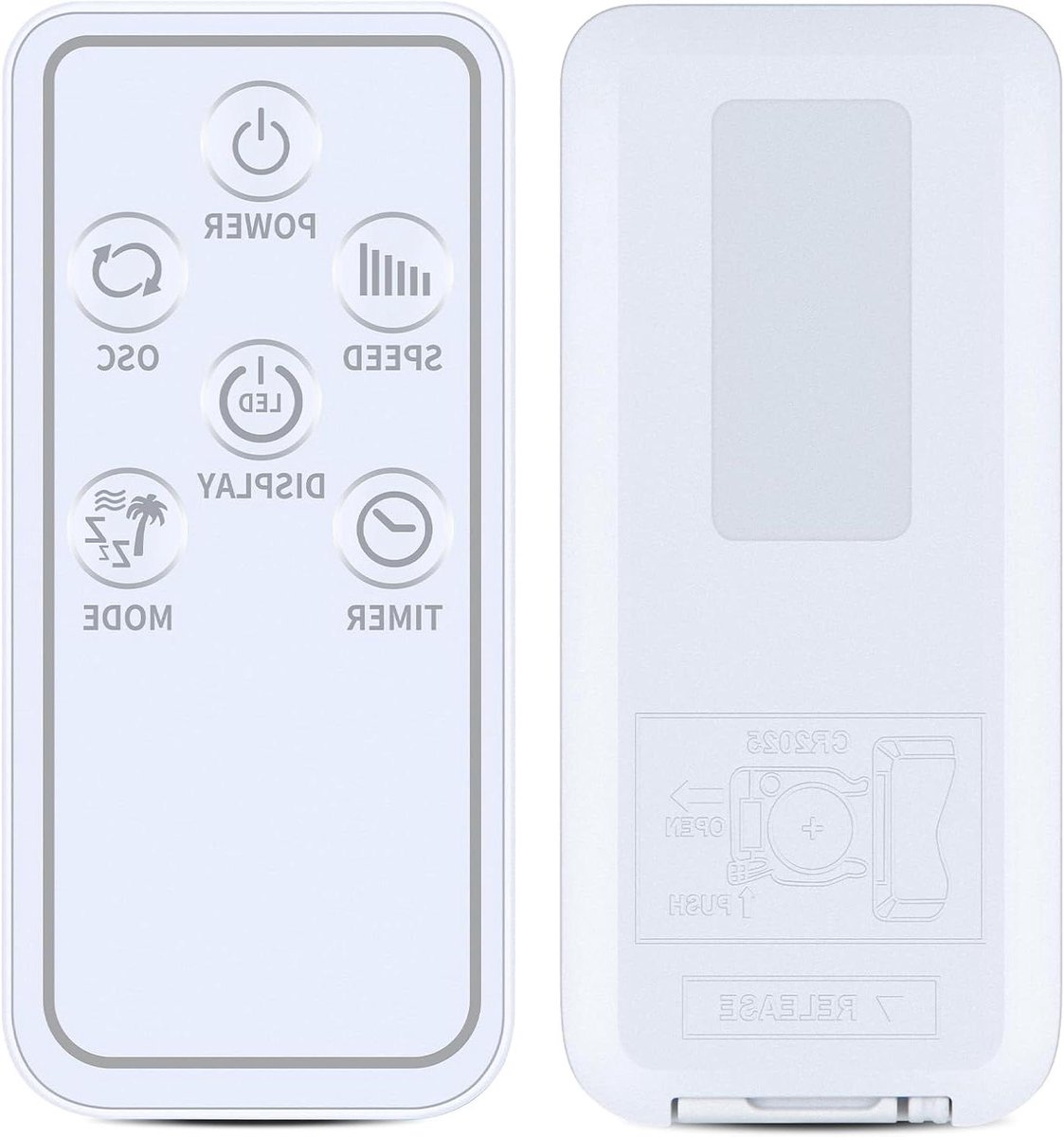 Afstandsbediening Ventilator - Remote Control - Ventilator Bediening - Directe Werking - 9 x 4 x 2 cm - Wit