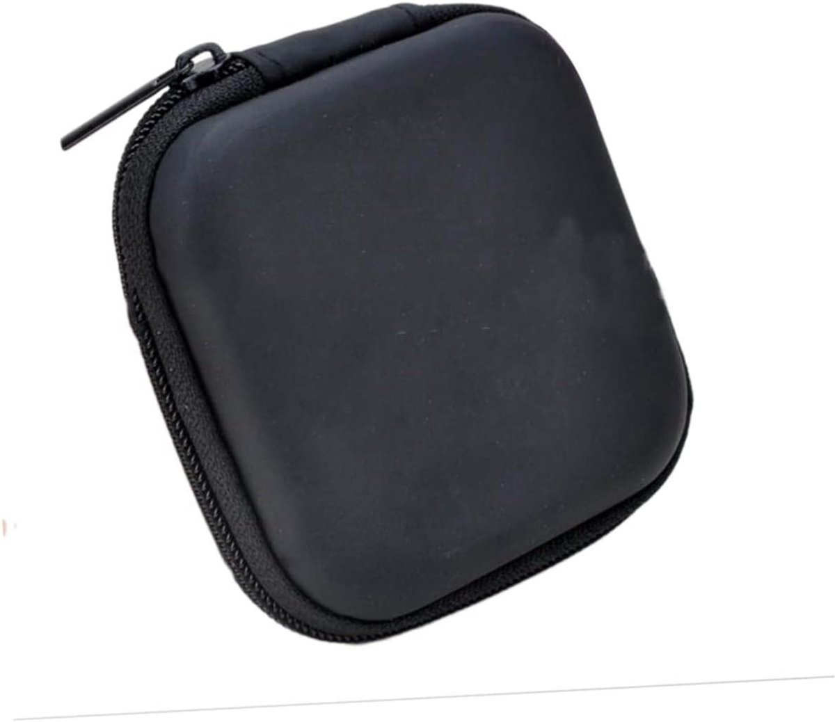 Hoofdtelefoon Opbergdoosje - Oordopjes Pouch - Oordopjes Beschermen - Robuuste Constructie - 7.5 x 7.5 x 2.5 cm - Zwart