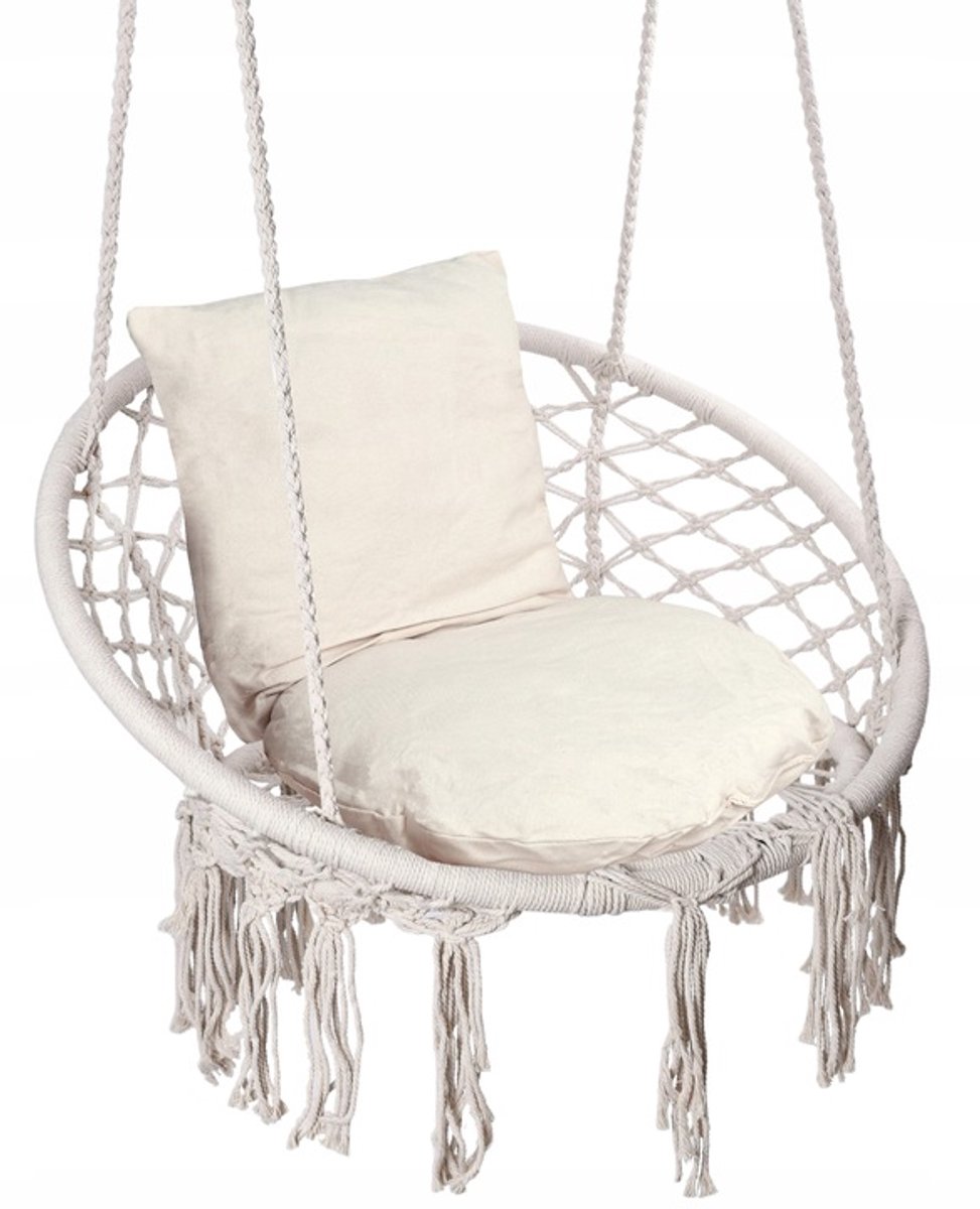 Hangmat Stoel met Kussens - Comfortabele Boho Stijl