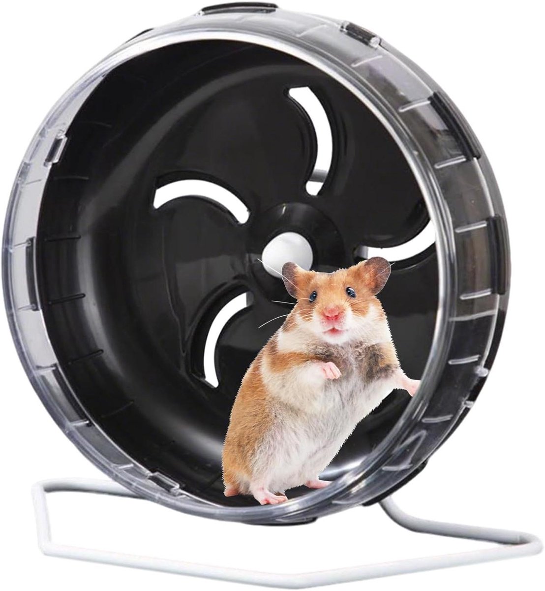 Hamster Loopwiel - Fitnesswiel Dier - Dieren Actief Houden - Stil en Stabiel - 22 x 22 x 9 cm