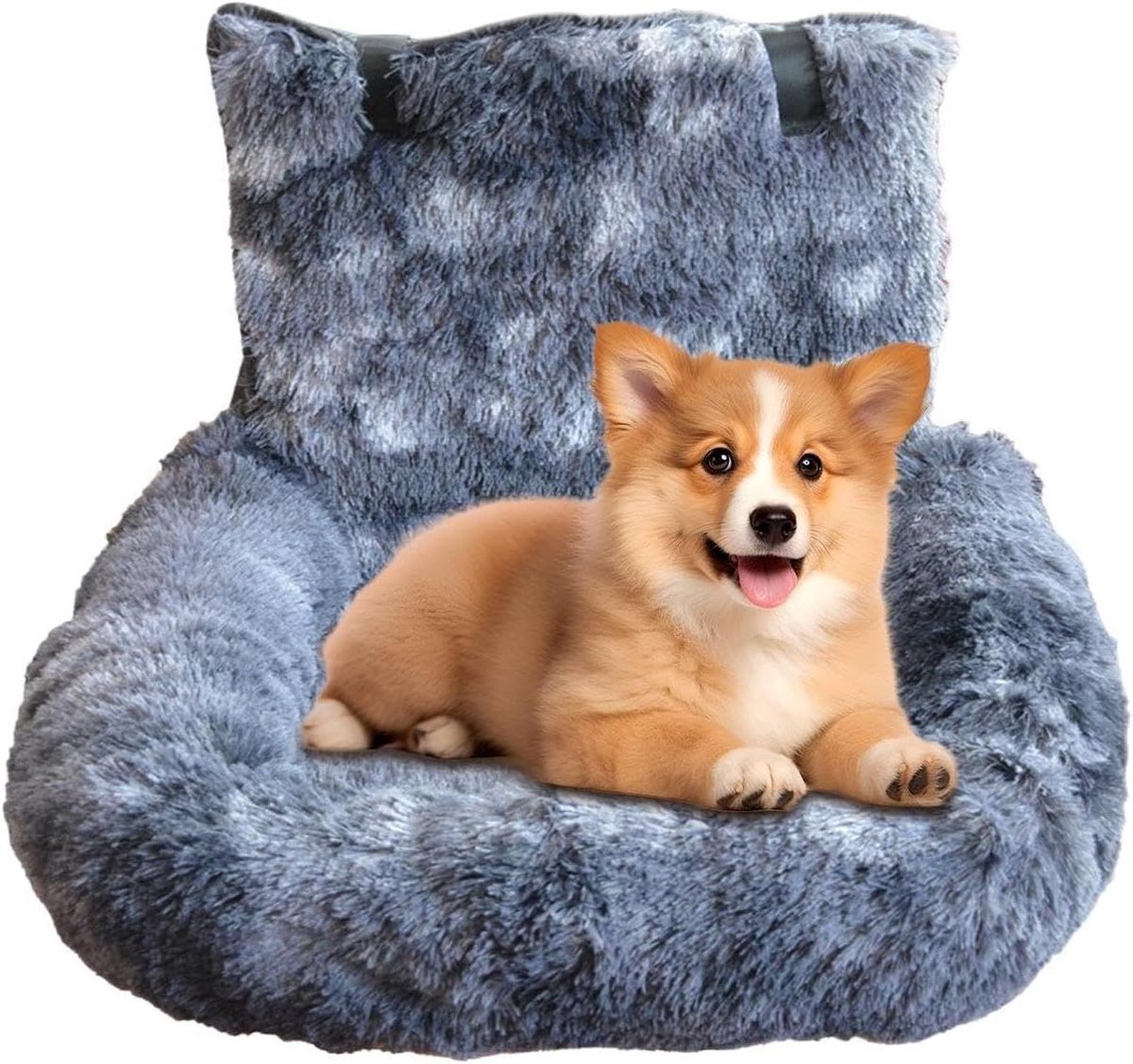Hondenstoel Auto - Reisstoel Hond - Veilig Reizen - Pluche Comfort - 60 x 60 cm - Zoals afgebeeld