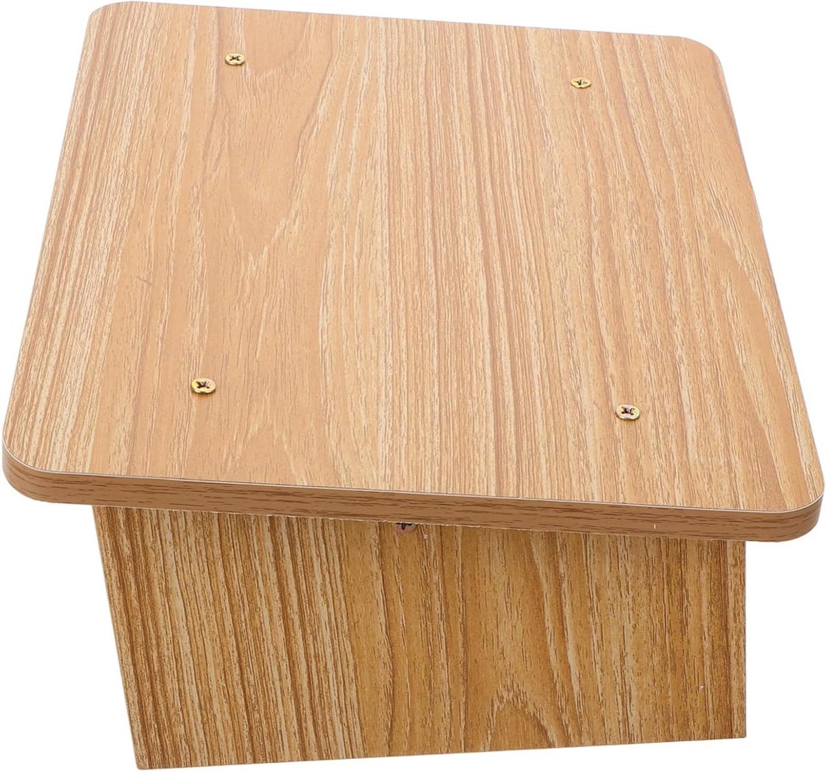 Houten Opstapje - Krukje Voetenbank - Comfort Bieden - Duurzaam Hout - 30 x 24 x 15 cm - Beige