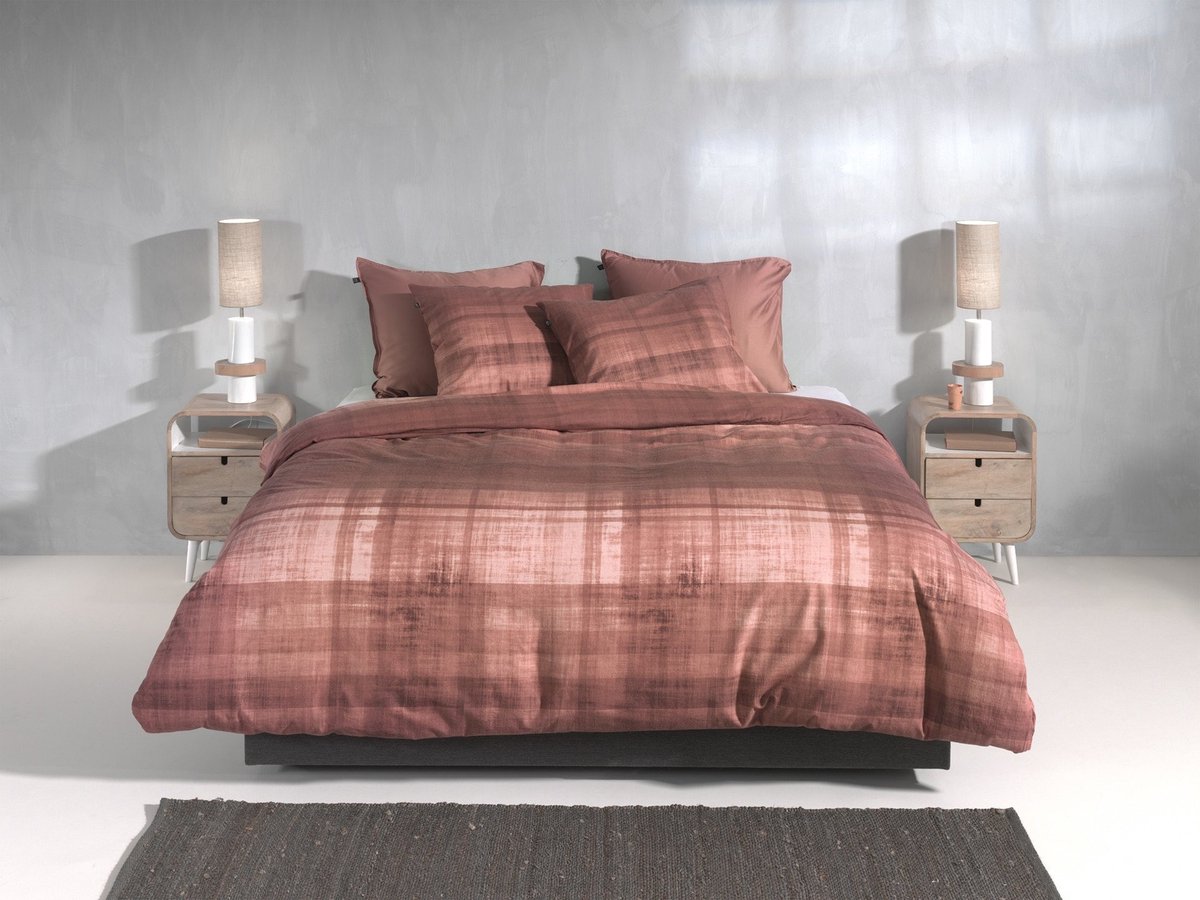 Zohome Marley Dekbedovertrek - Flanel - Rood, foto 3