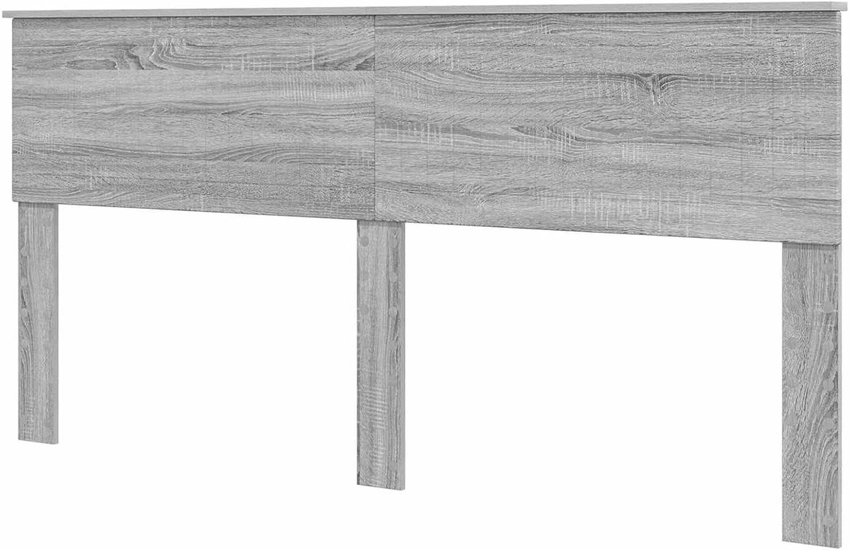 Hoofdbord - Bedkopstuk - Slaapkamer Decoratie - Duurzaam Bewerkt Hout - 180 cm - Grijs Sonoma