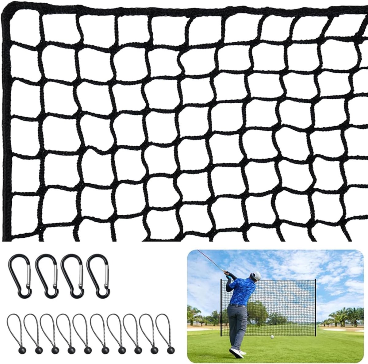 Training Net voor Golf 3 x 3 m | Duurzaam Polyester, Snelle Installatie, UV- en Scheurbestendig voor Driving Range en Tuin