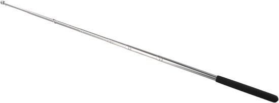 Uitschuifbare Vlaggenmast - Telescopische Standaard - Presentaties Geven - Robuust Roestvrij Staal - 1.6 Meter - Zwart — afbeelding 4