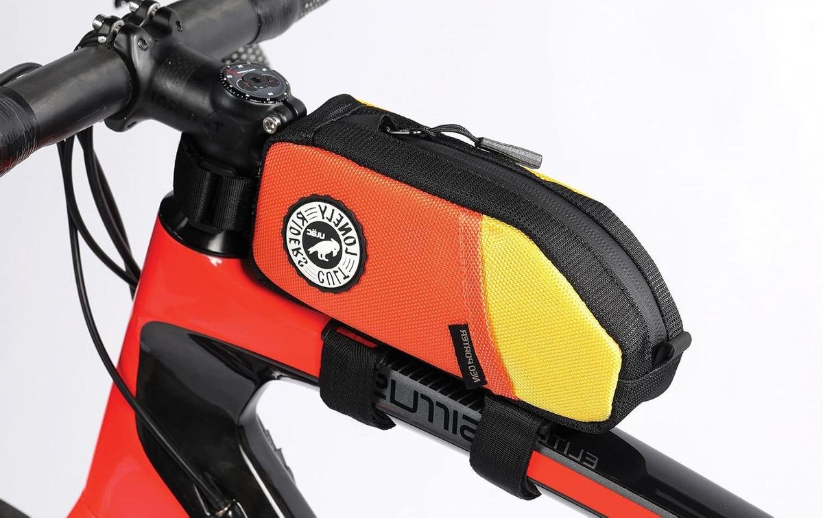 Opbergtas Buis - Fietstas Frame - Fietstochten Maken - Lichtgewicht Nylon - 0.9L - Oranjegeel