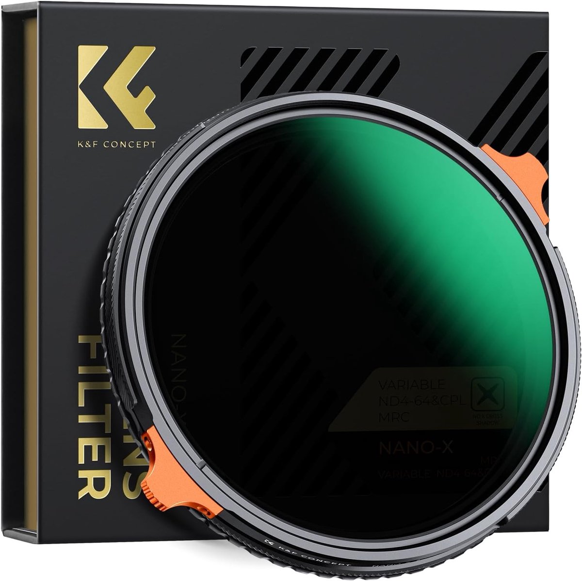 82mm ND4-64 Variabel ND Lensfilter en CPL Polarisatiefilter - 2-in-1 Oplossing voor Camera's met Multi-Coating en Nano-X Technologie