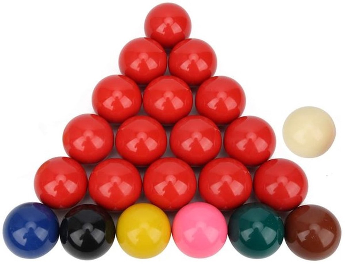 Biljartballenset 22 Stuks - Snookerballen - Diameter 52,5 mm - Hars/Kalkpoeder - Officiële Speelbal - Sterk en Duurzaam