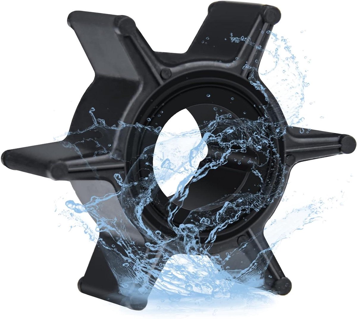 Buitenboordmotor Waterpomp Impeller - Motor Onderdeel - Bootmotor Onderhoud - Vervangend Onderdeel - 3378 mm Buitendiameter - Zwart