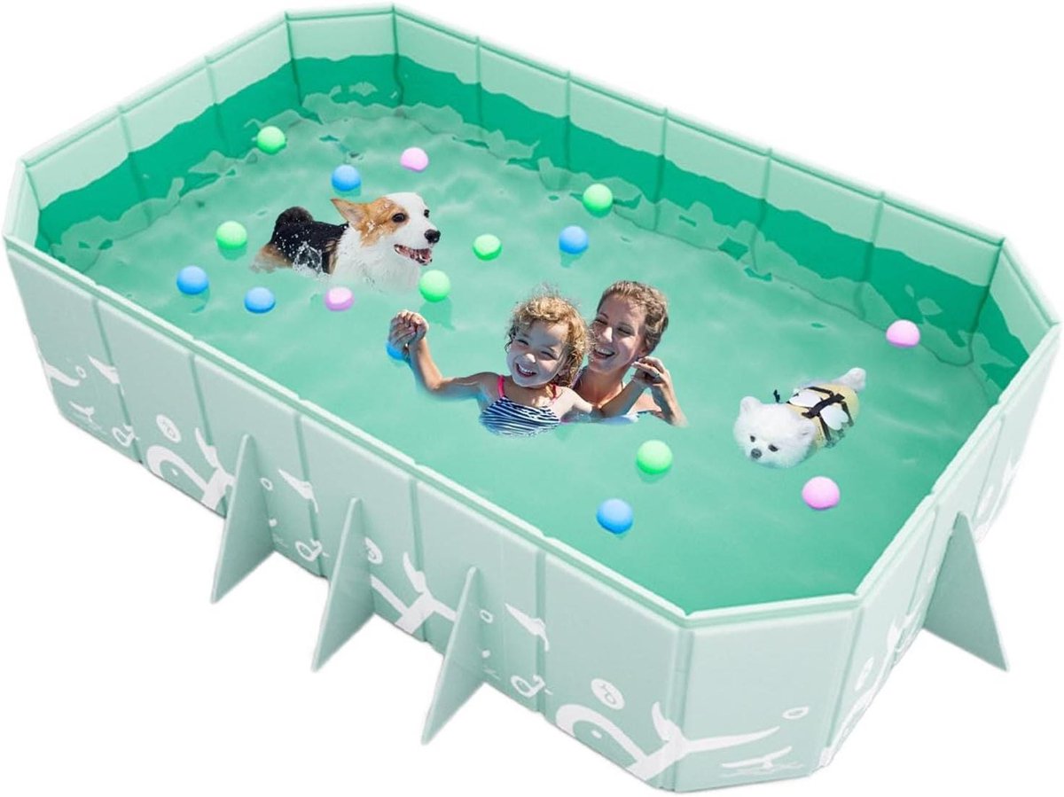 Opvouwbaar Zwembad - Draagbaar Buitenzwembad - Zomerse Waterpret - Niet-opblaasbaar Ontwerp - 260 cm - Blauw