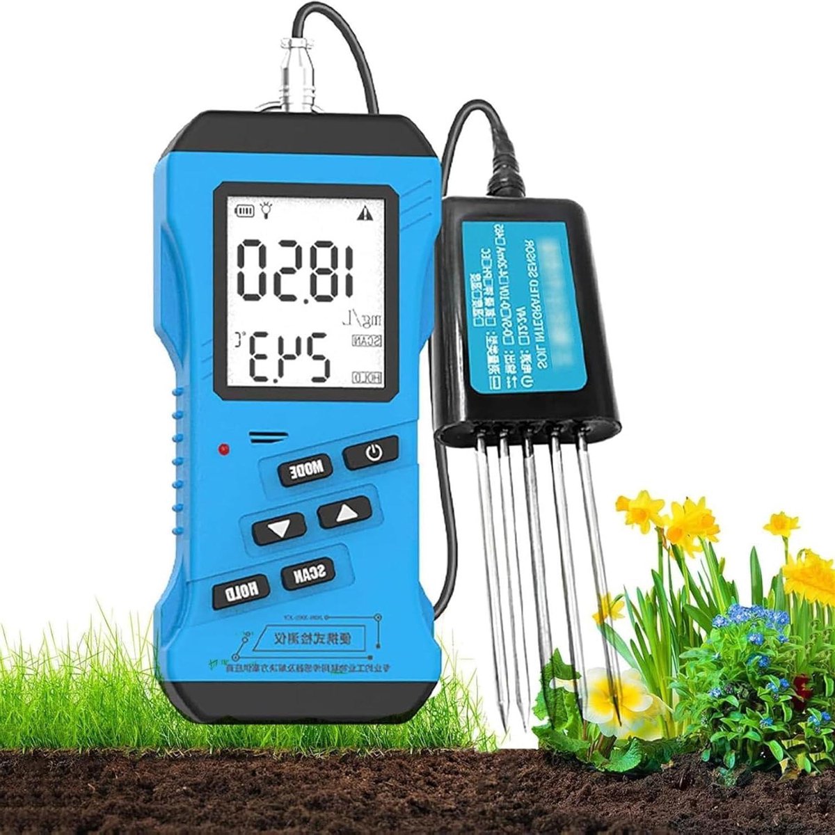 Bodemtester 7-in-1 - Bodem analyse meter - Planten Groei Optimaliseren - Geavanceerde Sensortechnologie - Niet gespecificeerd - Zwart
