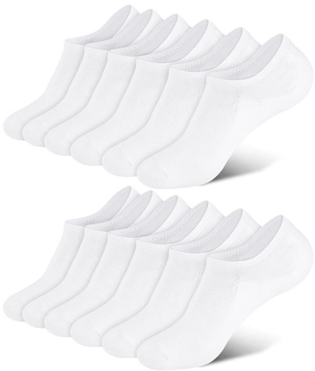 OFFCUP Bamboe sneakersokken, 6 paar enkelsokken, No Show sokken Liner sokken laag uitgesneden sokken voor dames en heren Sneaker loafers en bootschoenen sport hardlopen outdoor