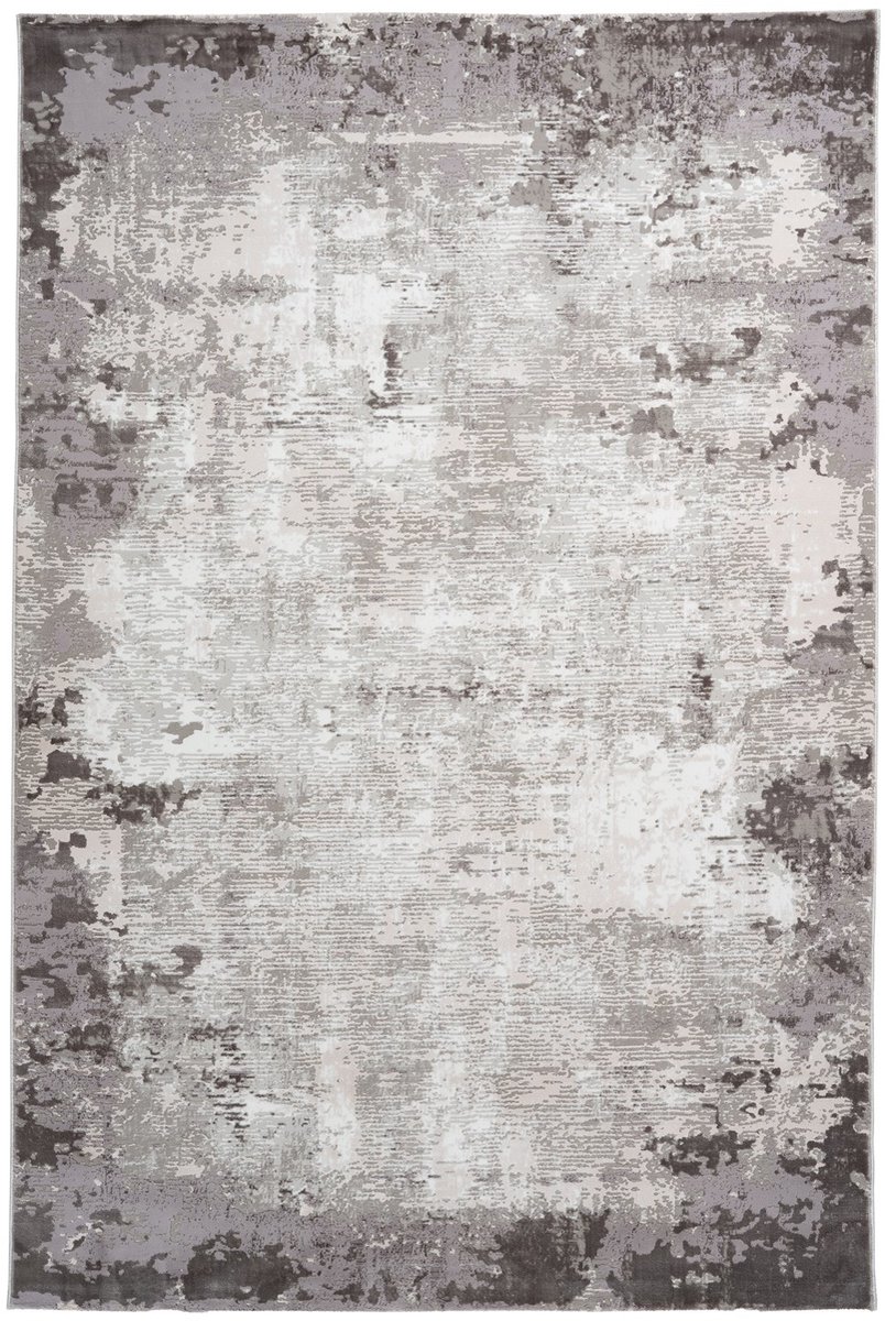 Padiro laagpolig vloerkleed 120 x 170 cm - taupe - modern abstract design - van polyester met krimpgehalte