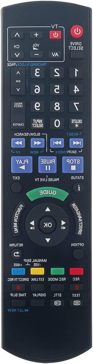 Afstandsbediening - Afstandsbediening Vervanging - TV Bediening - Directe Werking - 12 x 4 cm - Zwart