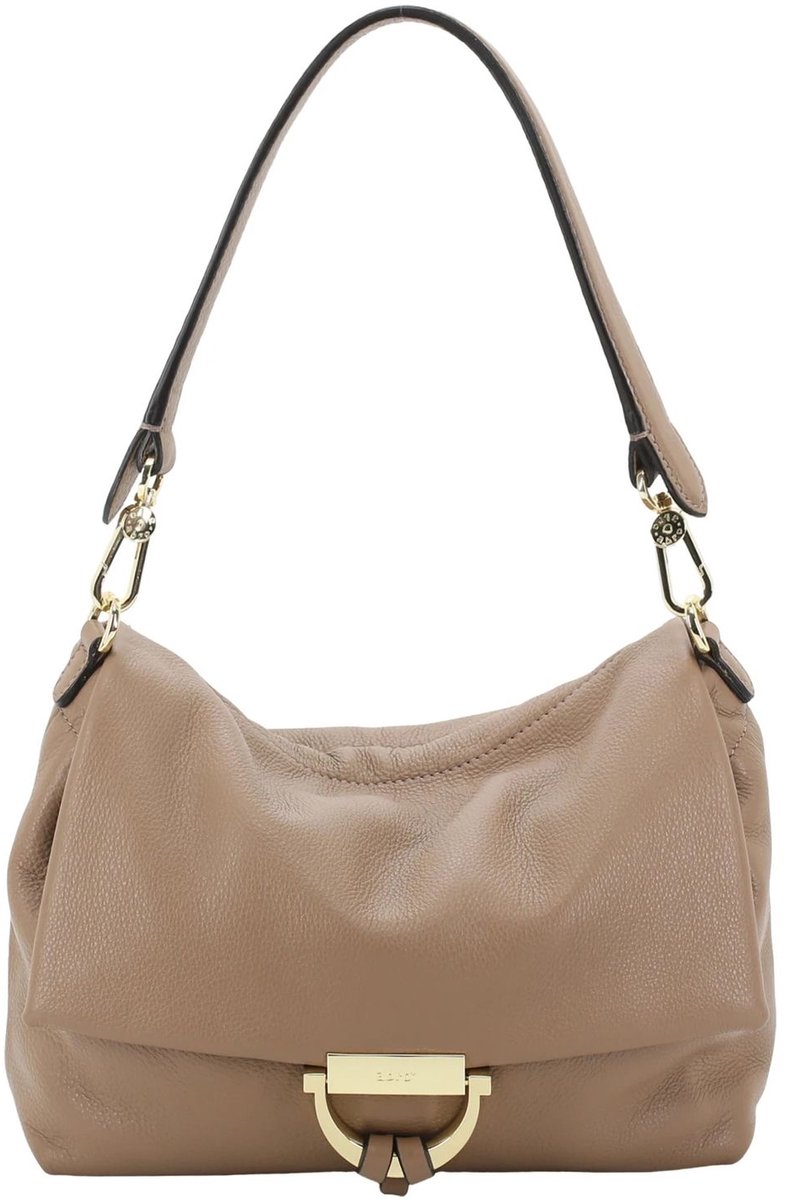 abro Leren schoudertas Leather Dalia Temi Shoulder Bag Cappuccino Taupe