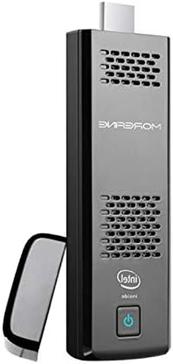 Mini PC Stick - Compacte Computer - Thuiswerken Streamen - Ingebouwde Ventilator - 64GB Opslag - Zwart