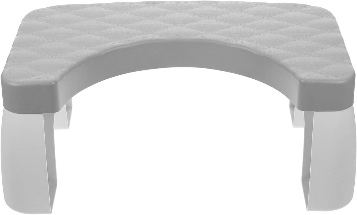 Opstapje voor toilet - Badkamerkrukje Voetsteun - Comfortabel Toiletteren - Antislip Bodem - 39x22x16.5CM - Lichtgrijs