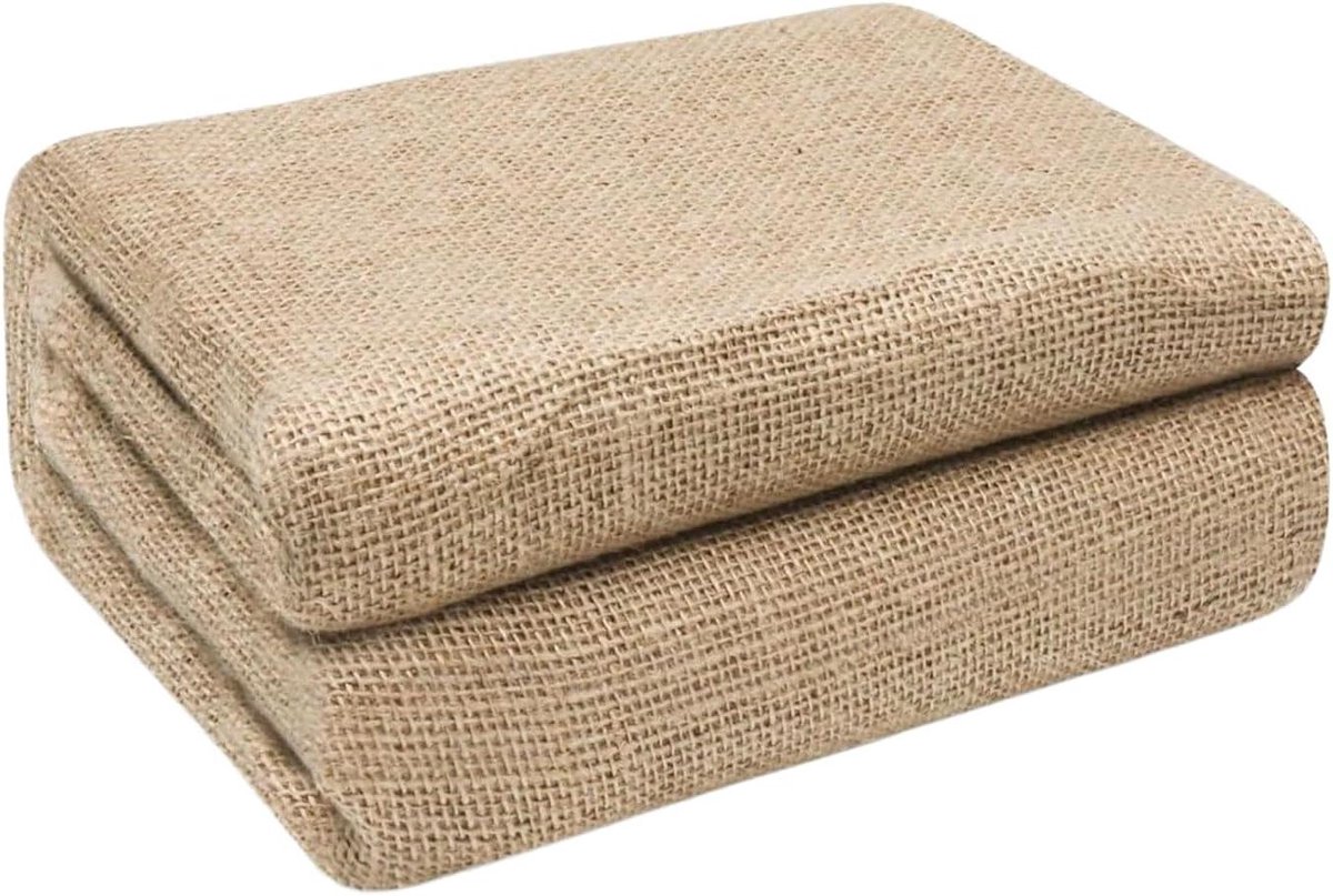 Jute Stoffen Zakken - Natuurlijke Tassen - Planten Beschermen - Allesweer Bestendig - 10 x 30 x 10 cm - Natuurlijk