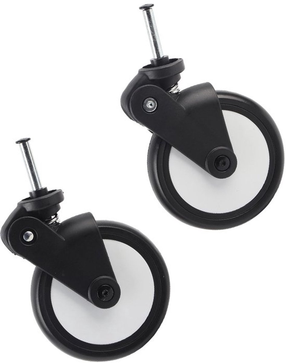 Kinderwagenwielen Vervangingsset - 360 Graden Draaibaar - Slijtvast Rubber - Decoratief Effect - Duurzaam Gebruik - Hoge Hardheid - Wielen