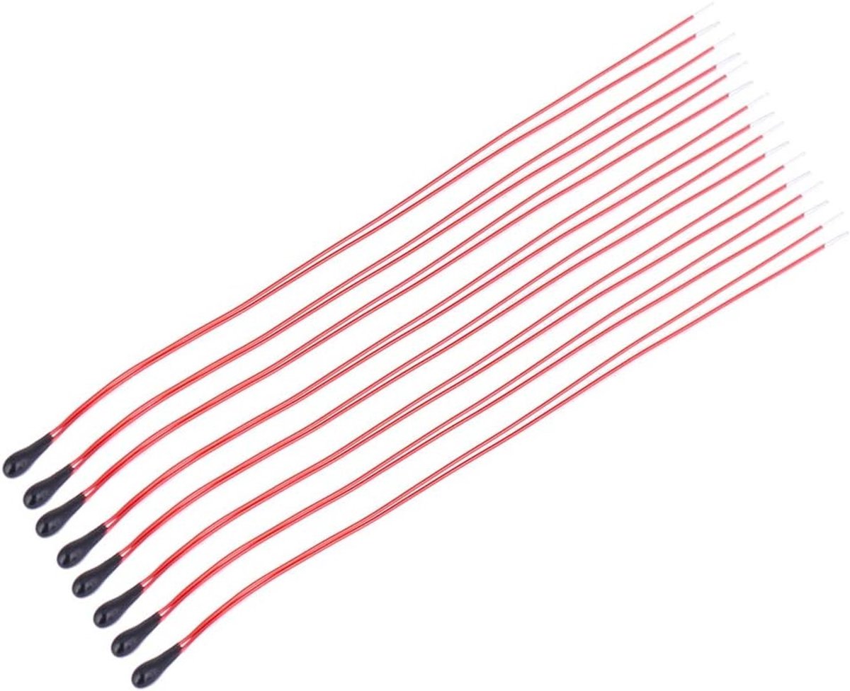 10 Stuks 1K-10K MF52B Thermistor met 60 mm Emaillerd Draad voor Temperatuurmeting en Sensoren