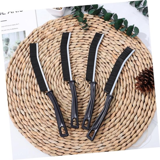 Multifunctionele Voegenborstels - Kierenborstels Reinigingsborstels - Kieren Reinigen - Ergonomische Grip - 23 cm - Zwart — afbeelding 2