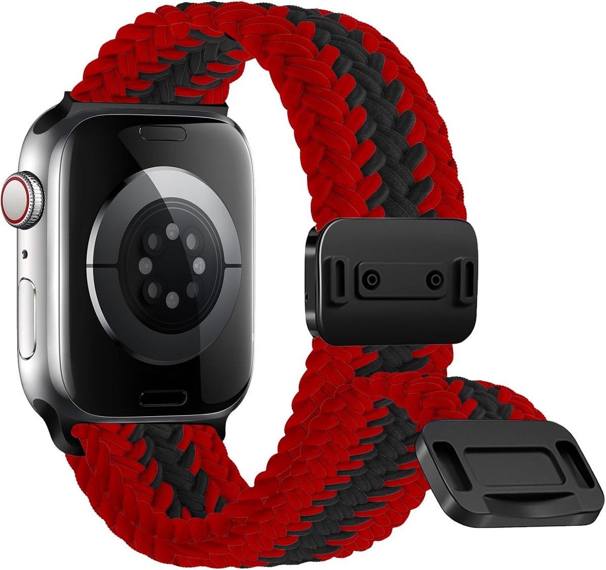Gevlochten nylon armband voor Apple Watch, magnetische horlogeband voor Series 11, 10, 9, 8, 7, 6, SE3, Ultra, comfortabele en stijlvolle vervangband voor smartwatch
