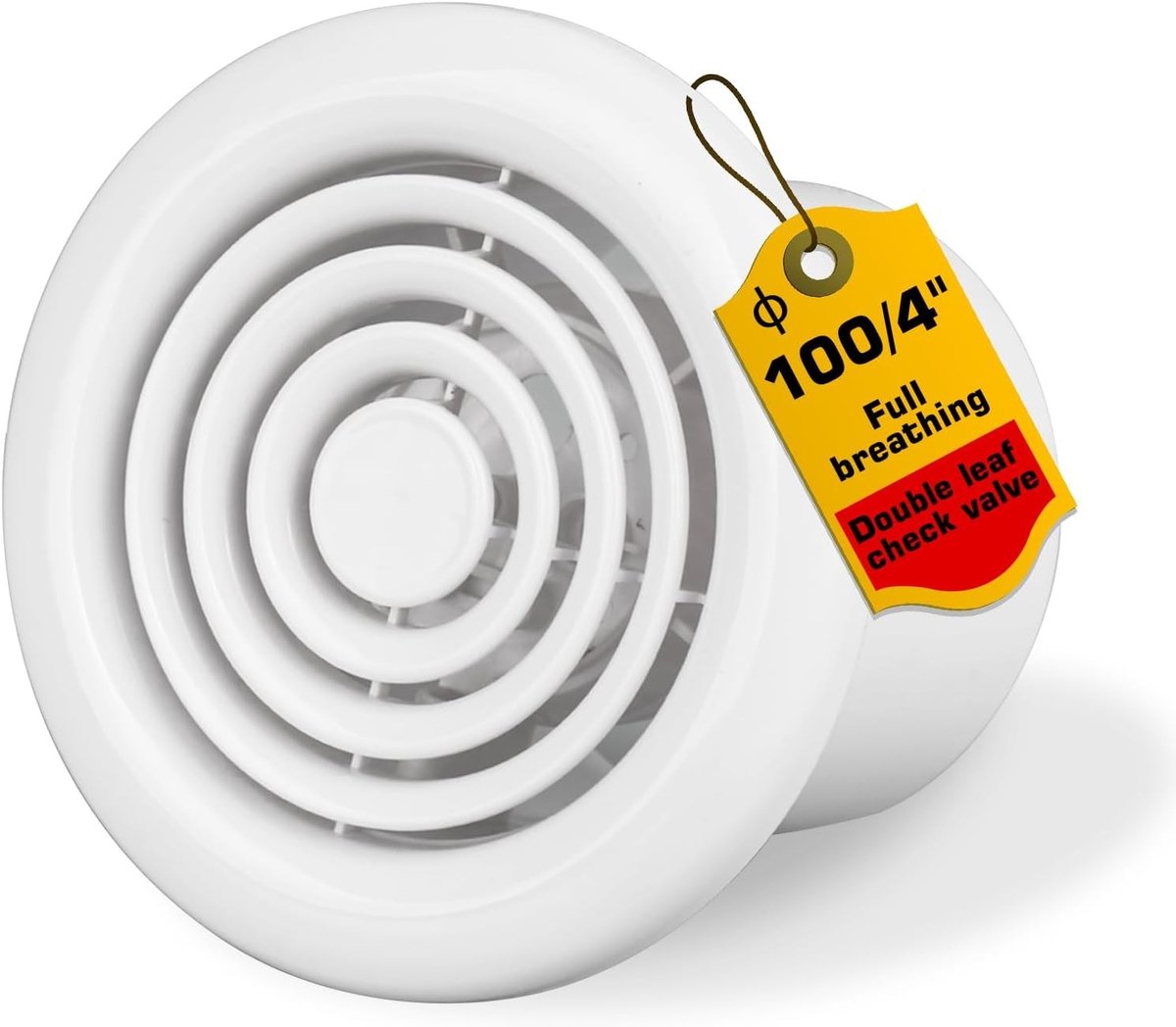 Afzuiging badkamer - Wit - 100 mm - Waterdichte Afvoerventilator van ABS - Voor Badkamer en Toilet