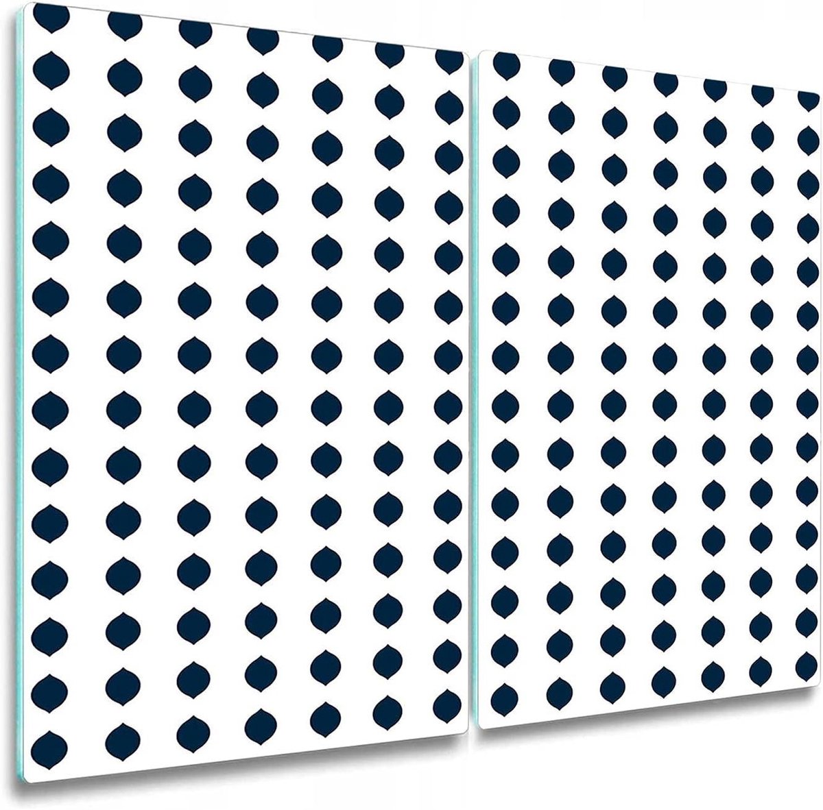 Glazen Snijplank - Kookplaatafdekking Achterwand - Keuken Beschermen - Gehard Krasvast Glas - 2x30x52 cm - Geometrisch