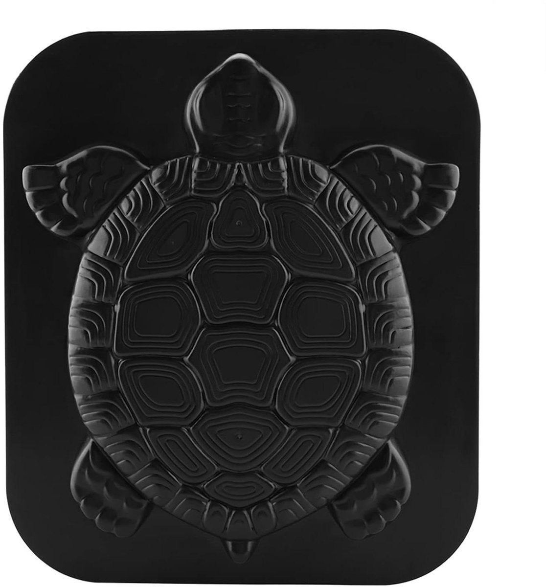 Betonnen Stapsteen Mal - Tuinpad Maker - Tuinpad Aanleggen - Schildpadvorm Geometrisch - 44.5x38.5x3.8 cm - Zwart