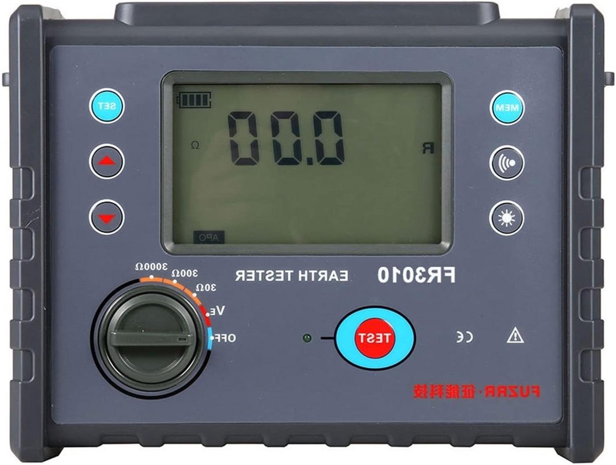 Aardingsmeter - Weerstand tester - Elektrisch meten - Hoge precisie digitaal - 0-3000 Ohm - One Color
