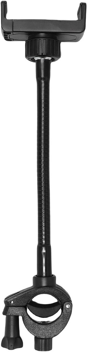 Telefoonhouder - Microfoonstandaard accessoire - Muziek uitvoeringen - Flexibele zwanenhals - 33 cm lang - Zwart