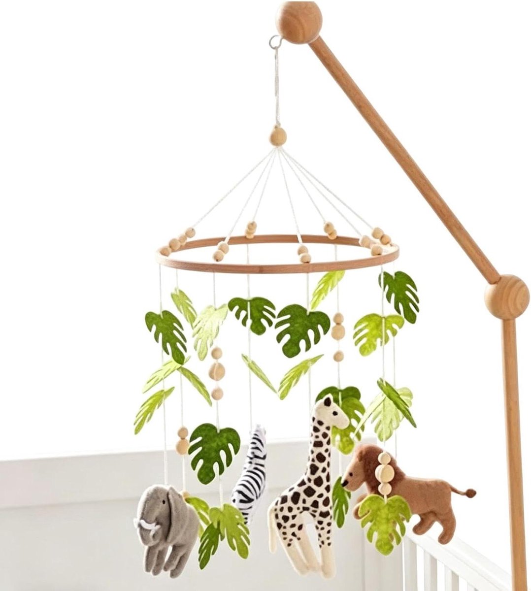 Ledikantmobiel Dieren - Baby Mobiel Wieg - Baby Vermaken - Robuust Ontwerp - 25.5 x 24.5 x 3.5 cm