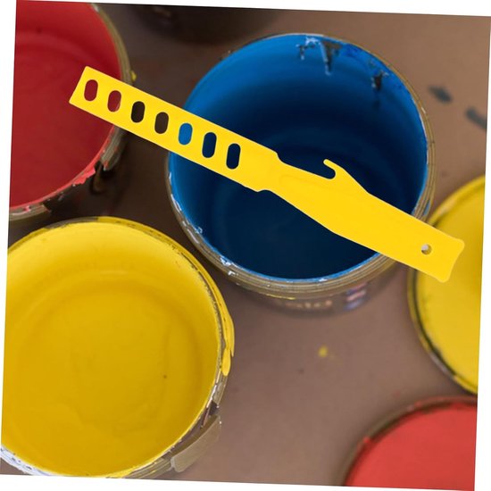 Verf Roerstaafjes - Mengstokken Roerstaaf - Verf Mengen - Herbruikbaar PP Materiaal - 28 cm - Geel — afbeelding 2