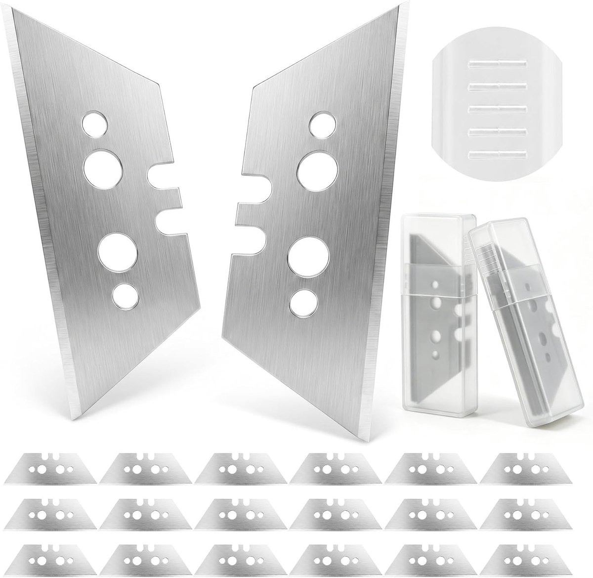 Trapeziummessen - 0,6 mm - Professionele Snijbladen voor Tapijt, Leer, Kunststof en Karton