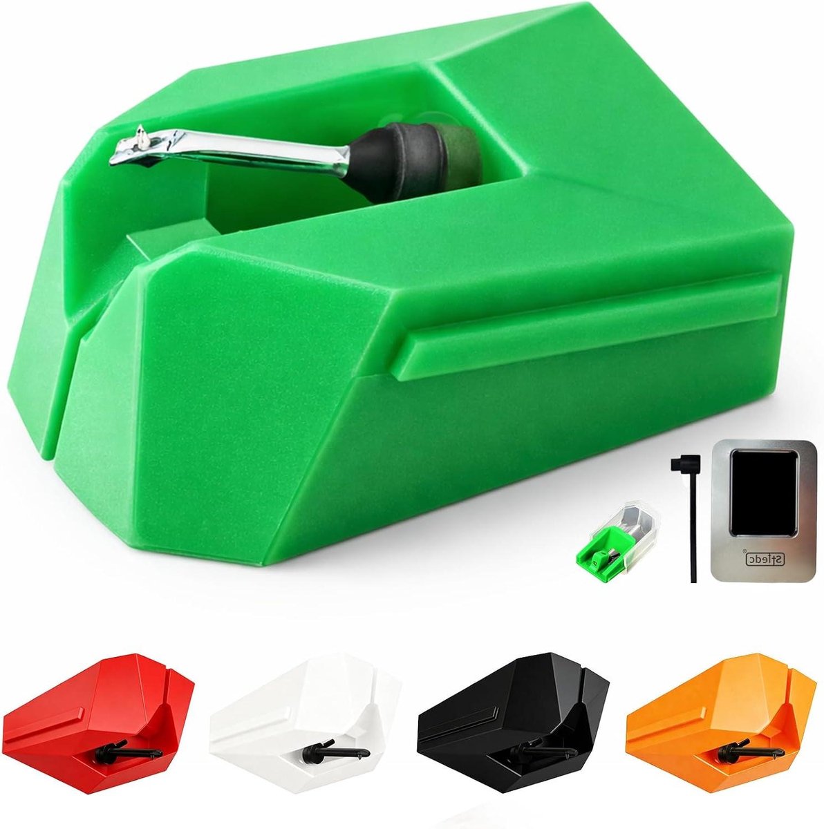 Vervangende Naald - Stylus Platenspeler Naald - Vinyl Luisteren - Elliptische Diamant Punt - 03 x 07 mil - Groen