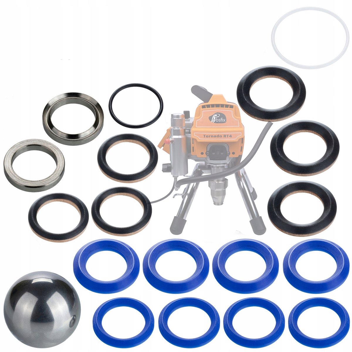 Rosfix Reparatieset Pomp RT4 - Compleet Reparatiekit - Afdichtingen, O-Ringen, Gereedschap