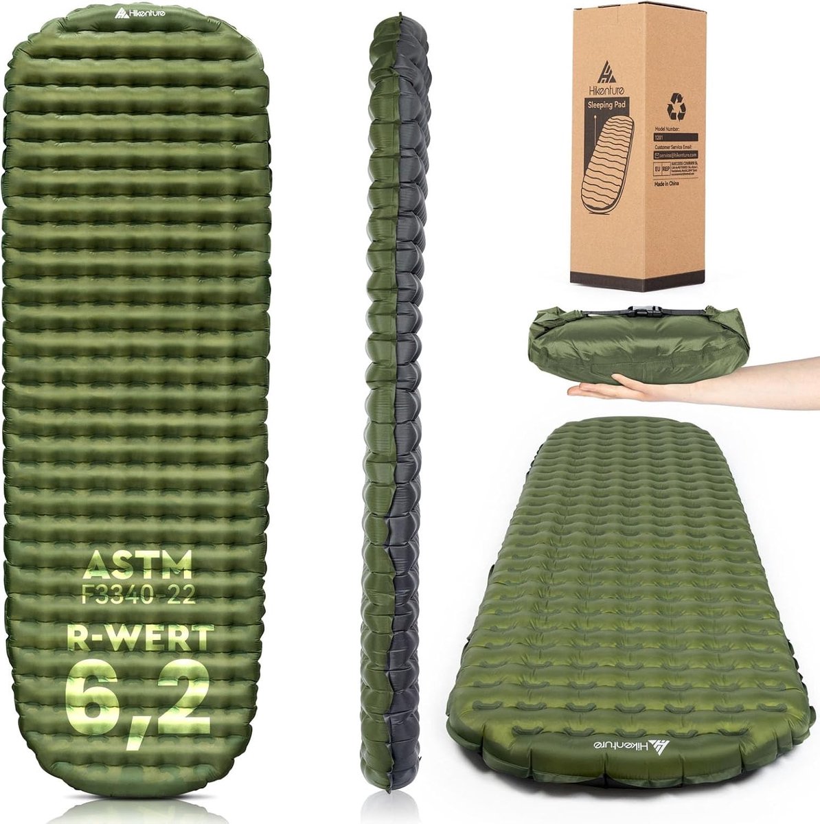 Isolatiemat - Blauw - 8 cm dik - Opblaasbare TPU Slaapmat voor Outdoor en Camping