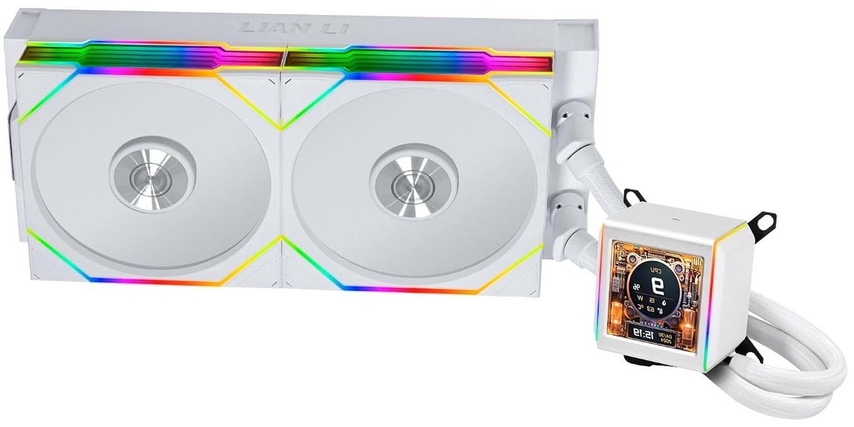 AiO Waterkoeling - CPU Koeler - PC Koeling - Gepersonaliseerd LCD Scherm - 280 mm - Wit