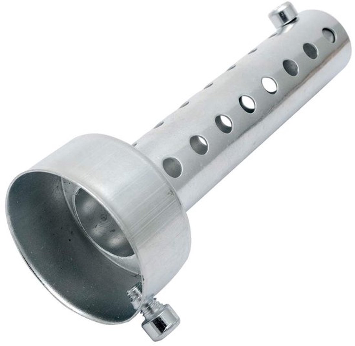 Uitlaatdemper Afneembaar - Universele Demper - 35/48/60 mm - Zwart/Zilver - Totale Lengte 145 mm - Makkelijke Installatie - Uitlaatpijp