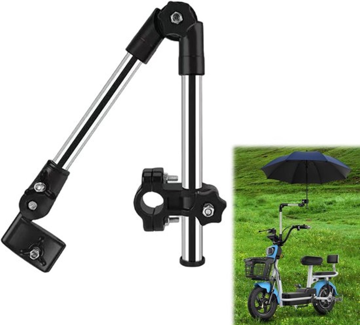 Parasolhouder 360 Graden Verstelbaar - Universele Parasolhouder - Parapluklem - Geschikt voor Buisdiameter 20-23 mm - Lichtgewicht - Robuust en Duurzaam - Parapluhouder