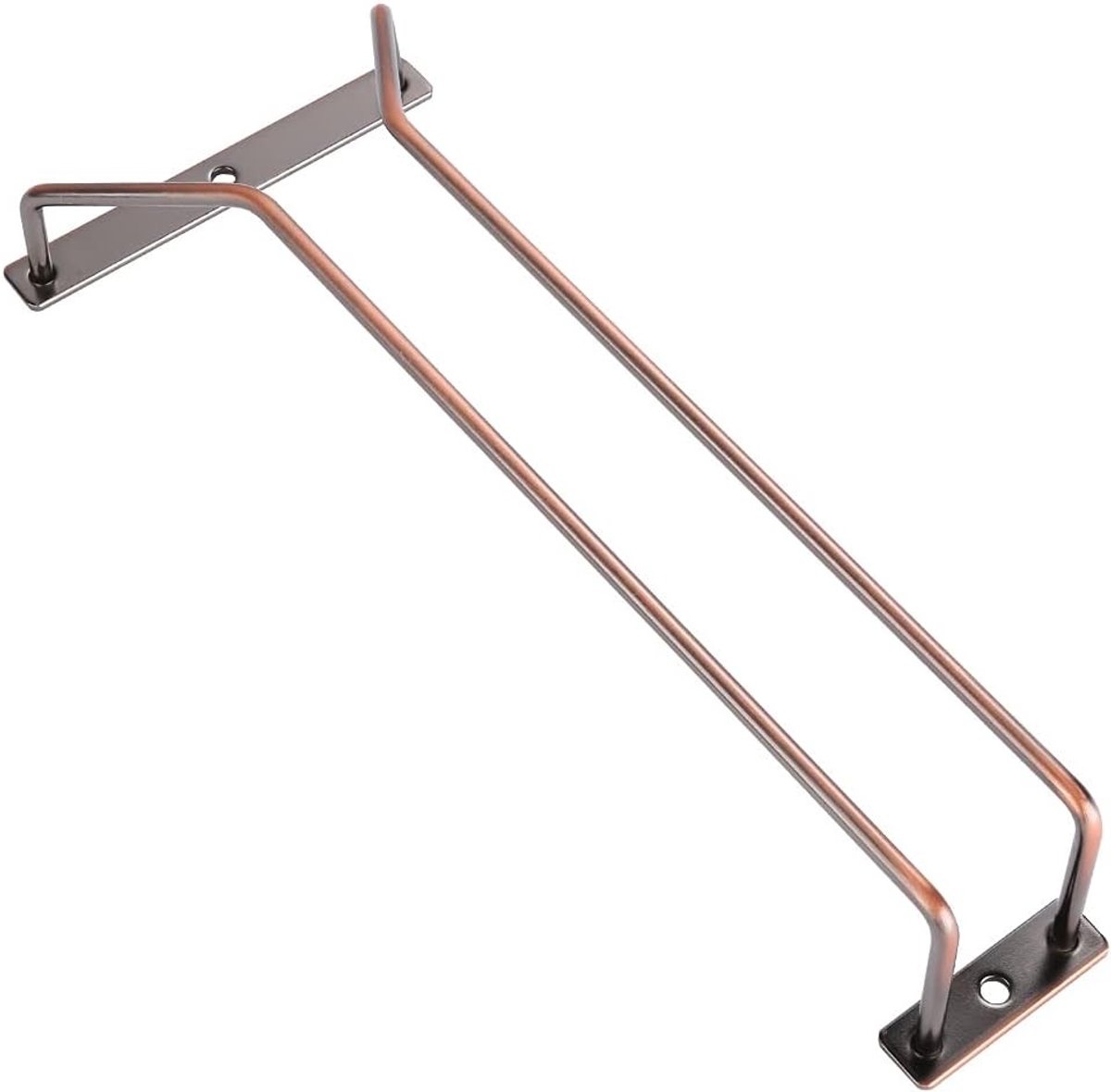 Ophangrek voor wijnglazen - Goud, brons - 27,5 cm - Metalen wijnglashouder onder kast - Voor keuken en bar