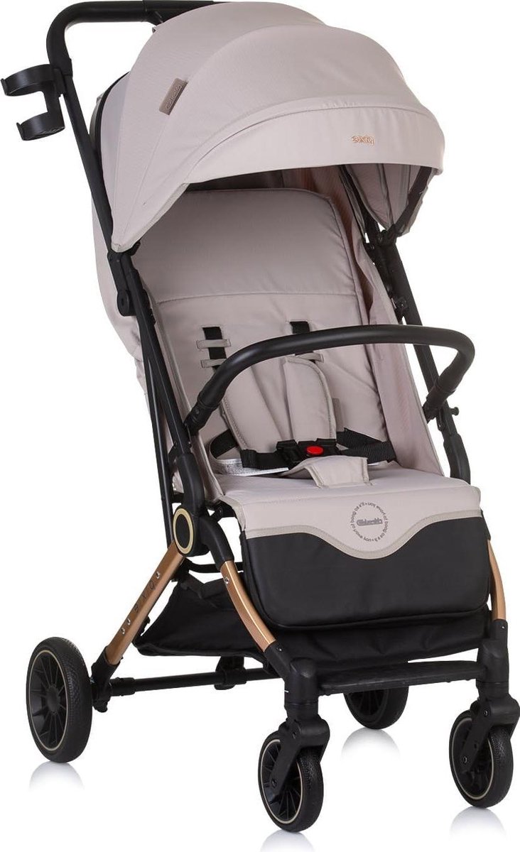 Kinderwagen Buggy - Reisbuggy Kinderen - Onderweg Baby - Met Bekerhouder - Tot 22 kg - Lichtbruin