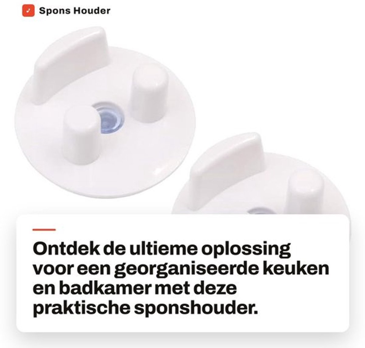 Spons Houder - 2 Stuks - Organizer voor Keuken/Badkamer - Zelf Draining - Gootsteen - ABS Materiaal - Ruimtebesparend - Sponshouder