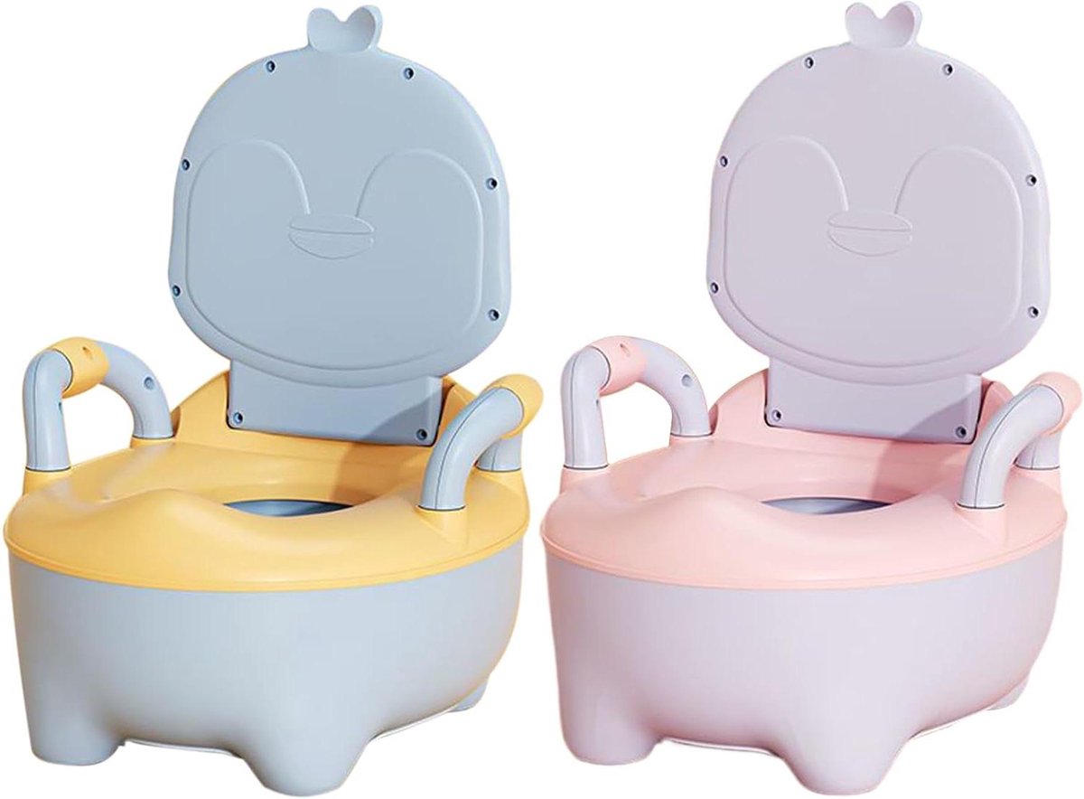Kinder Zindelijkheidstraining Toilet - Potje Urinoirtrainer - Kinderen Zindelijk Maken - Antislip Pinguïn Ontwerp - 397 x 343 cm - Blauw