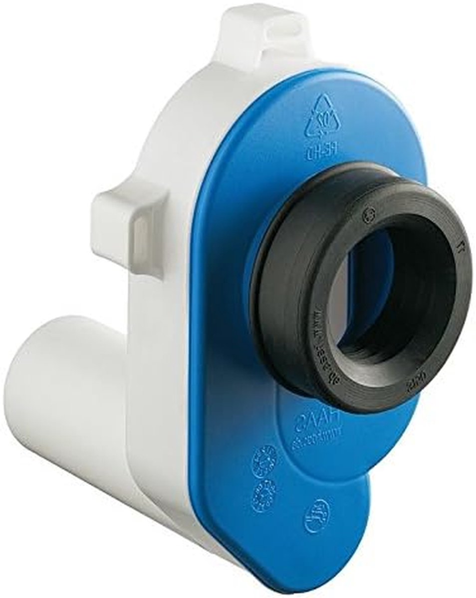 Urinoir Afvoer - Sifon - Horizontale Afvoer - Voor 50 mm Buis - DN 50 - Wit Blauw