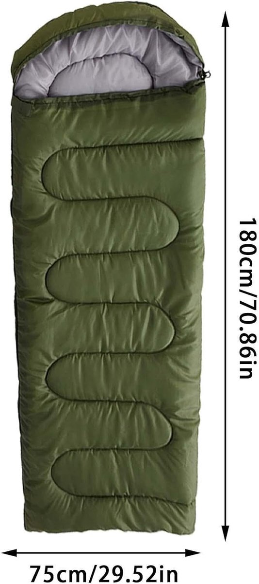 Nood Sleeping Bag - Survival Bivvy Bag - Outdoor Noodsituaties - Waterproof Windproof Heat Reflectie - 180x75 cm - Legergroen — afbeelding 5