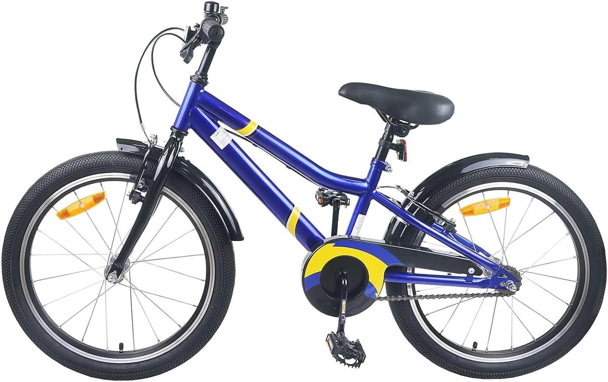 Kinderfiets sfiets sfiets Veilig Fietsen Leren Stevig Stalen Frame 24 Inch Blauw Zwart