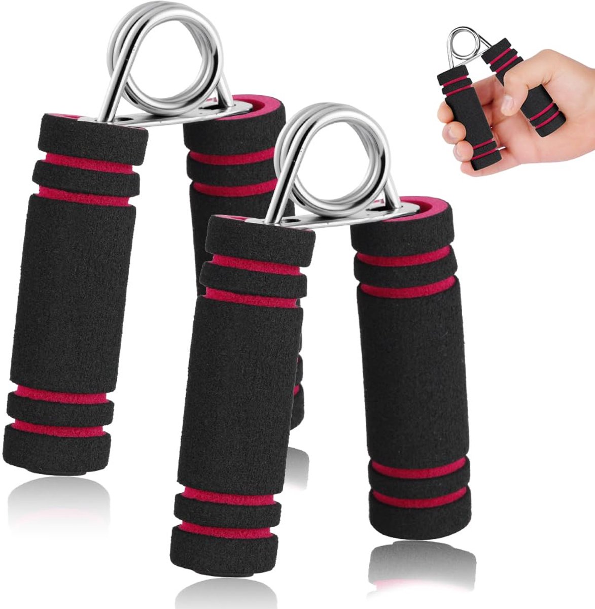 Gripkracht Trainer, 2-pack Handtrainer met Rutschfesten Handgrepen
